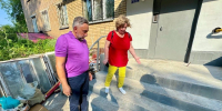 Пандус у отремонтированного подъезда дома по улице Космонавтов в Раменском установит УК - Regions.Ru